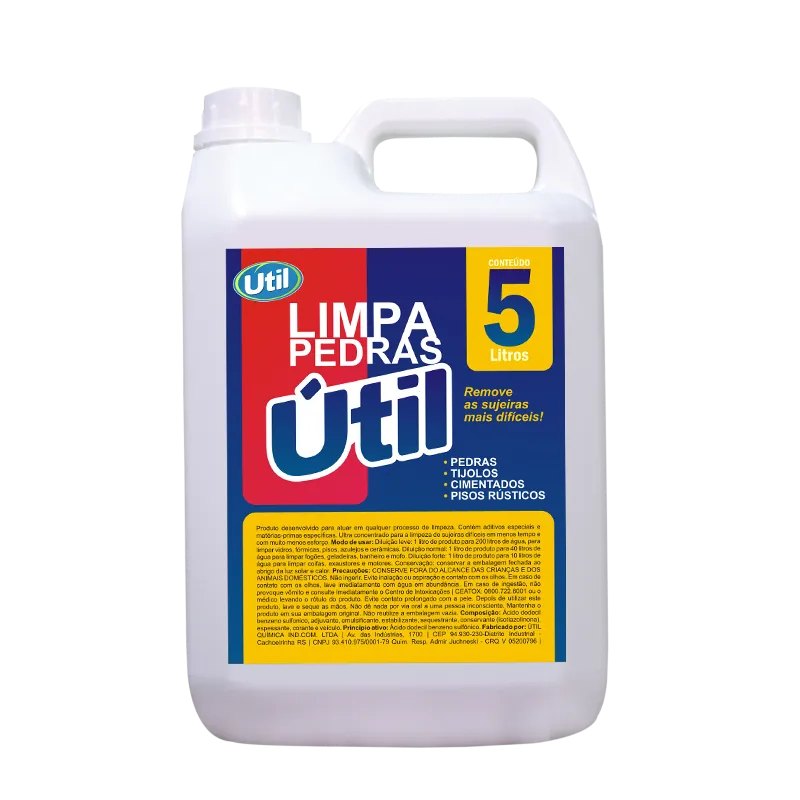 Galão de 5 litros de Limpa Pedras Útil